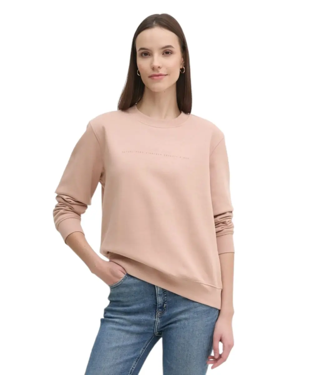 Calvin Klein - Γυναικείο Φούτερ Institutional Graphic Regular Fit J20J224731-TGW Πορτοκαλί