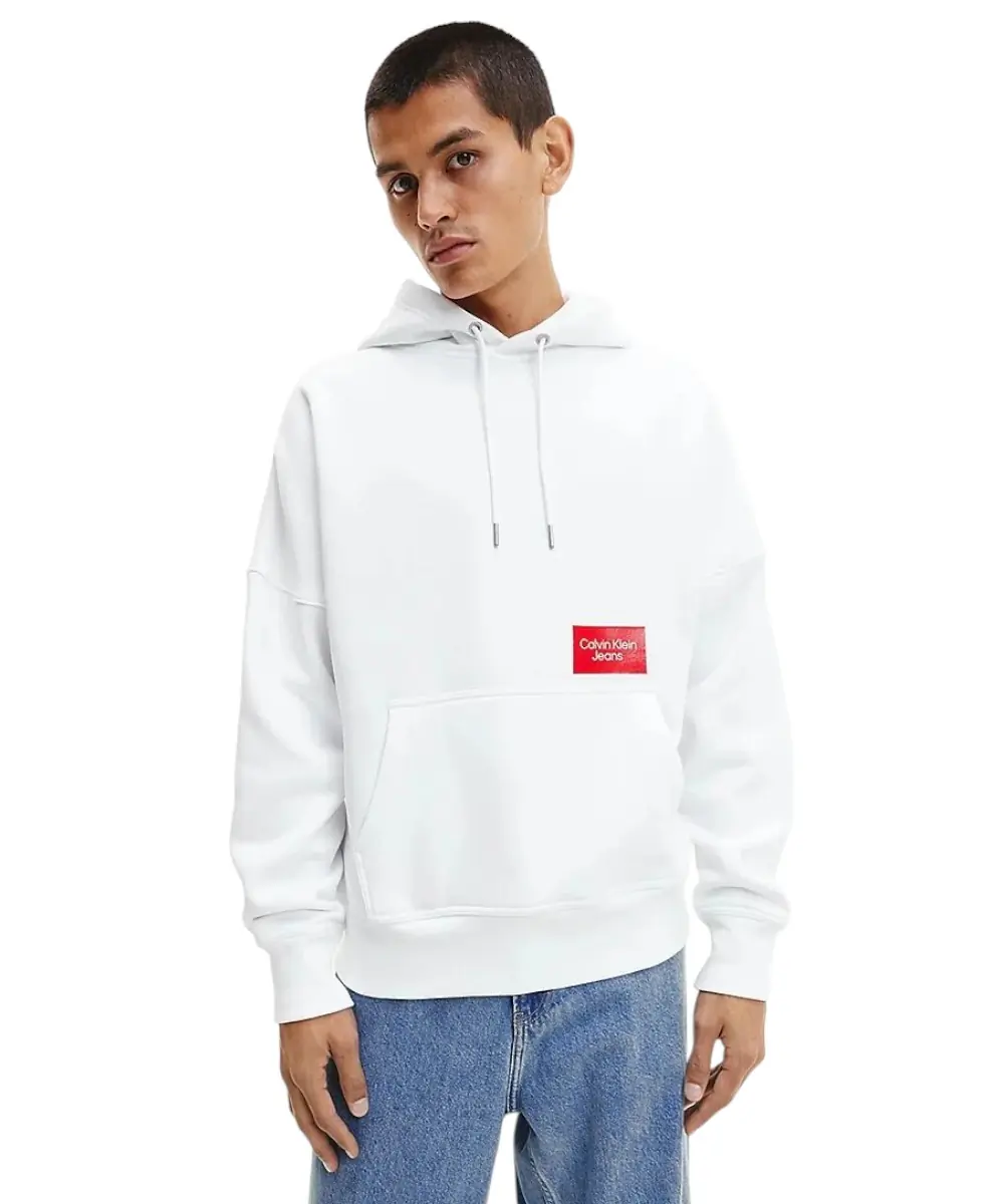 Calvin Klein - Φούτερ Με Κουκούλα J30J322527-YAF Λευκό