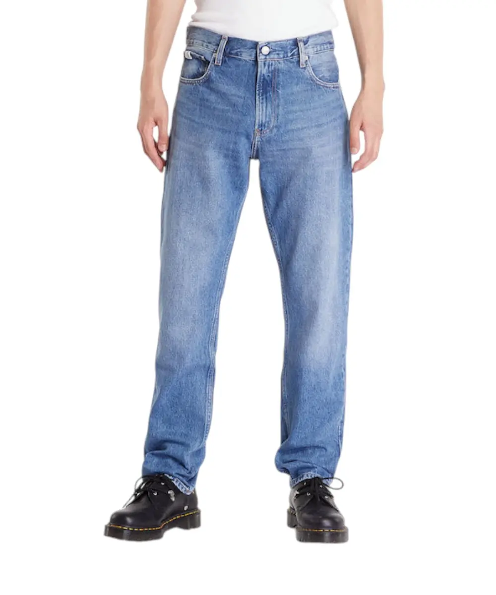 Calvin Klein – Ανδρικό Jean Dad Authentic Regular Tapered Fit J30J325726-1A4 Μπλε