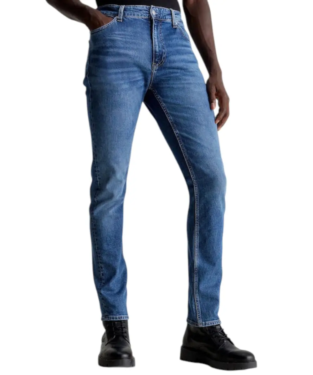 Calvin Klein – Ανδρικό Jean Dad Authentic Slim Tapered Fit J30J325304-1A4 Μπλε