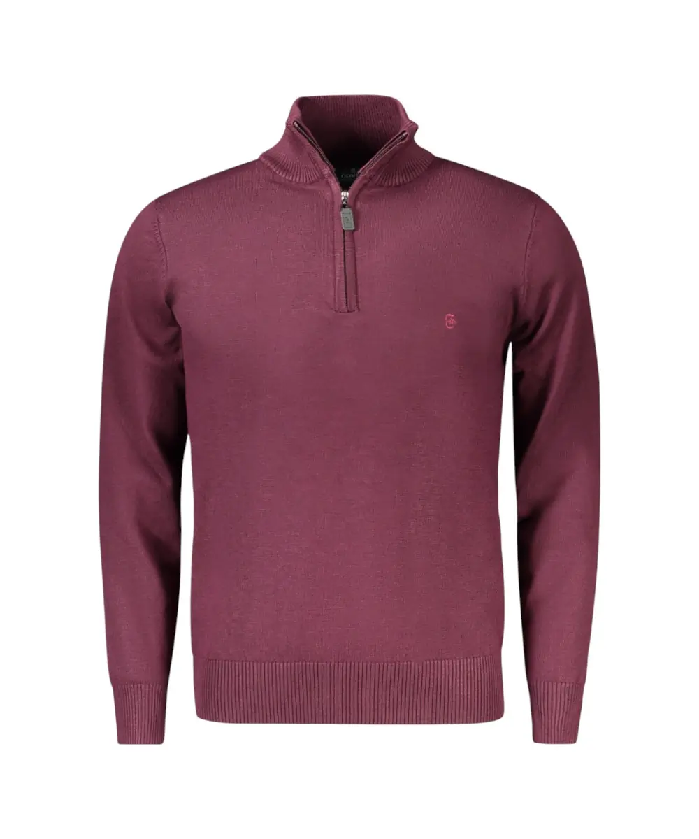 Coveri Moving - Ανδρικό Πουλόβερ Half Zip TR1722-BORDEA Μπορντό