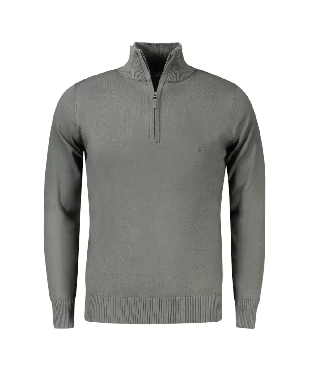 Coveri Moving - Ανδρικό Πουλόβερ Half Zip TR1722-VERDE Πράσινο
