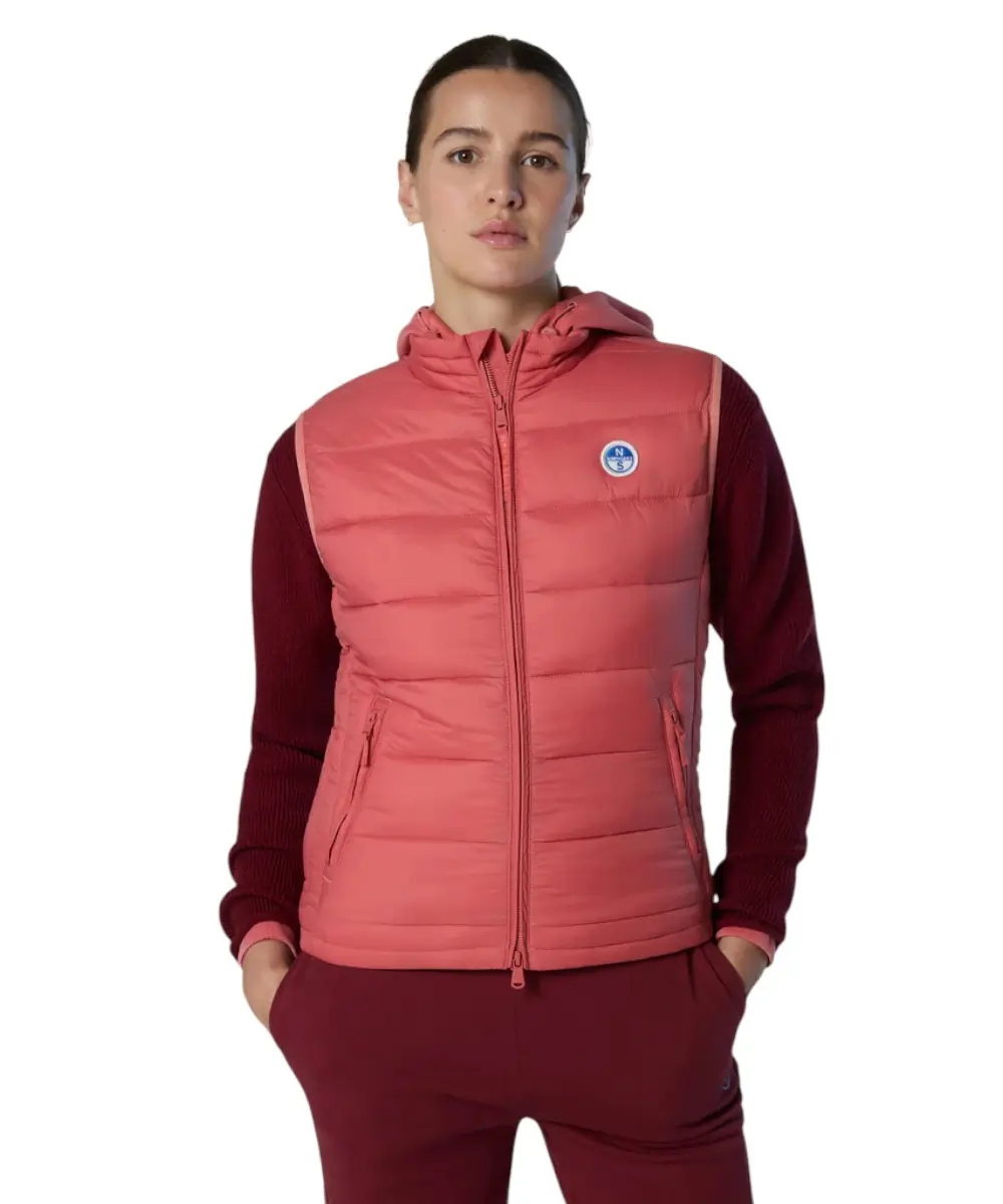 North Sails - Γυναικείο Αμάνικο Μπουφάν Galia Vest 000016-000-0182 Κοραλλί