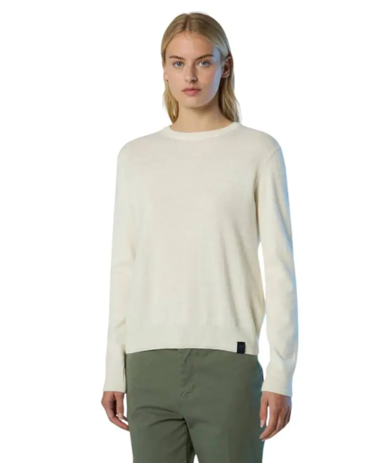 North Sails - Γυναικείο Πουλόβερ Cashmere Blend Sweater 095510-000-0105 Λευκό