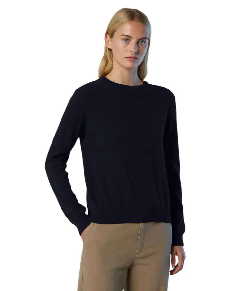 North Sails - Γυναικείο Πουλόβερ Cashmere Blend Sweater 095510-000-0802 Μπλε Ναυτικό