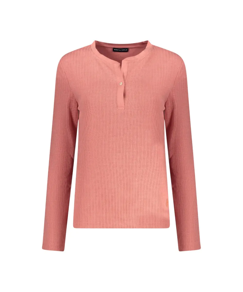 North Sails - Γυναικείο Πουλόβερ Ribbed jersey Henley top 093581-000-0182 Ροζ