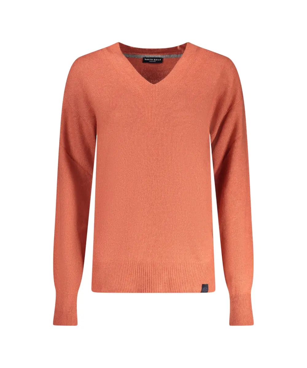 North Sails - Γυναικείο Πουλόβερ V-Neck Saddle Shoulder 095511-000-0182 Κόκκινο
