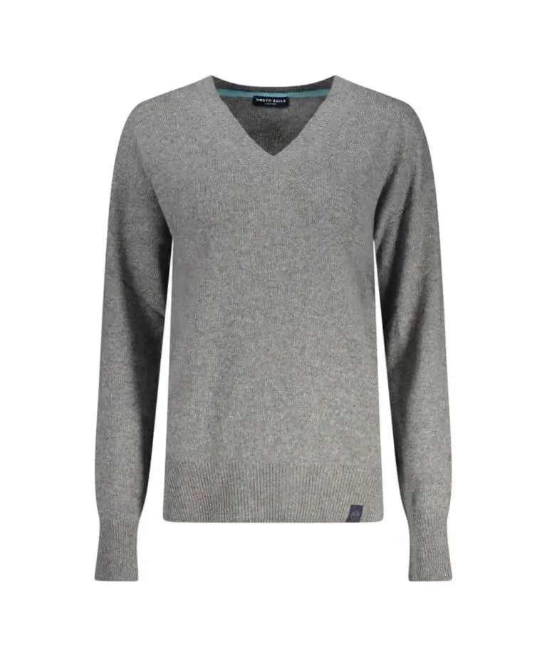 North Sails - Γυναικείο Πουλόβερ V-Neck Saddle Shoulder 095511-000-0926 Γκρι