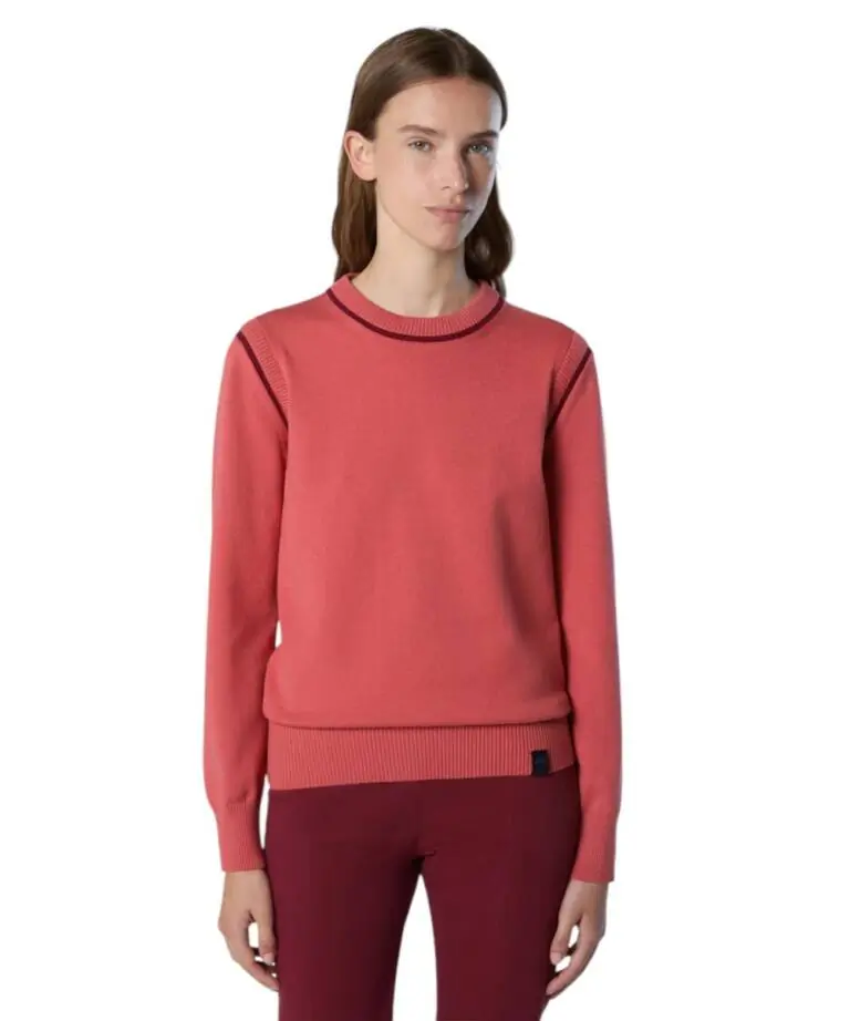 North Sails - Γυναικείο Πουλόβερ Viscose crew-neck 095516-000-0182 Κοραλλί
