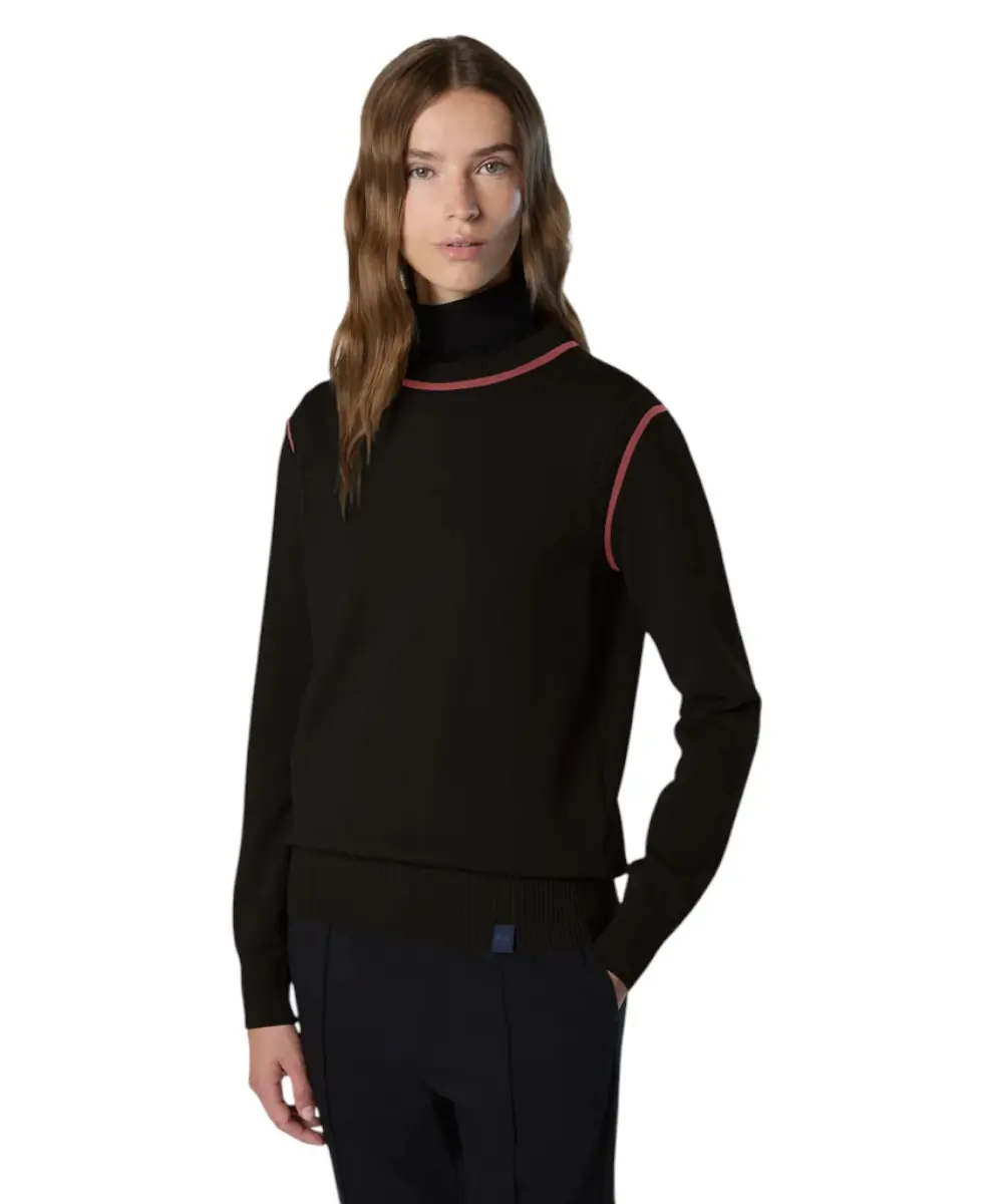 North Sails - Γυναικείο Πουλόβερ Viscose crew-neck 095516-000-0937 Μαύρο