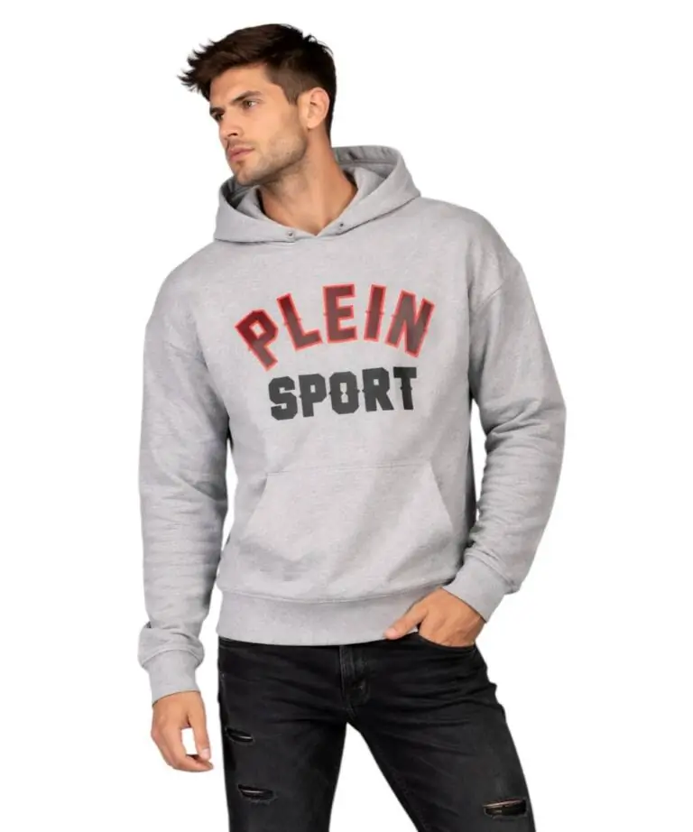 Plein Sport - Ανδρικό Φούτερ με Κουκούλα FIPS220-94 Γκρι