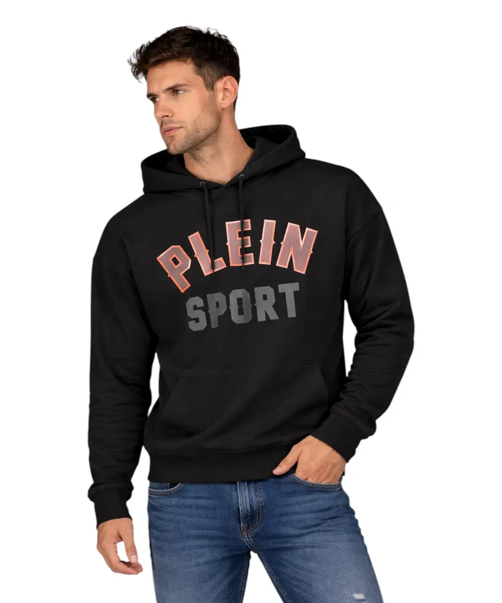 Plein Sport - Ανδρικό Φούτερ με Κουκούλα FIPS220-99 Μαύρο