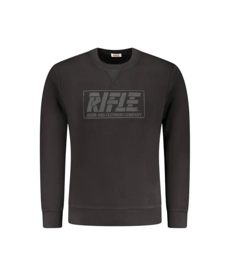 Rifle Jeans - Ανδρική Μπλούζα Φούτερ Regular Fit RFF415-NERO Μαύρο