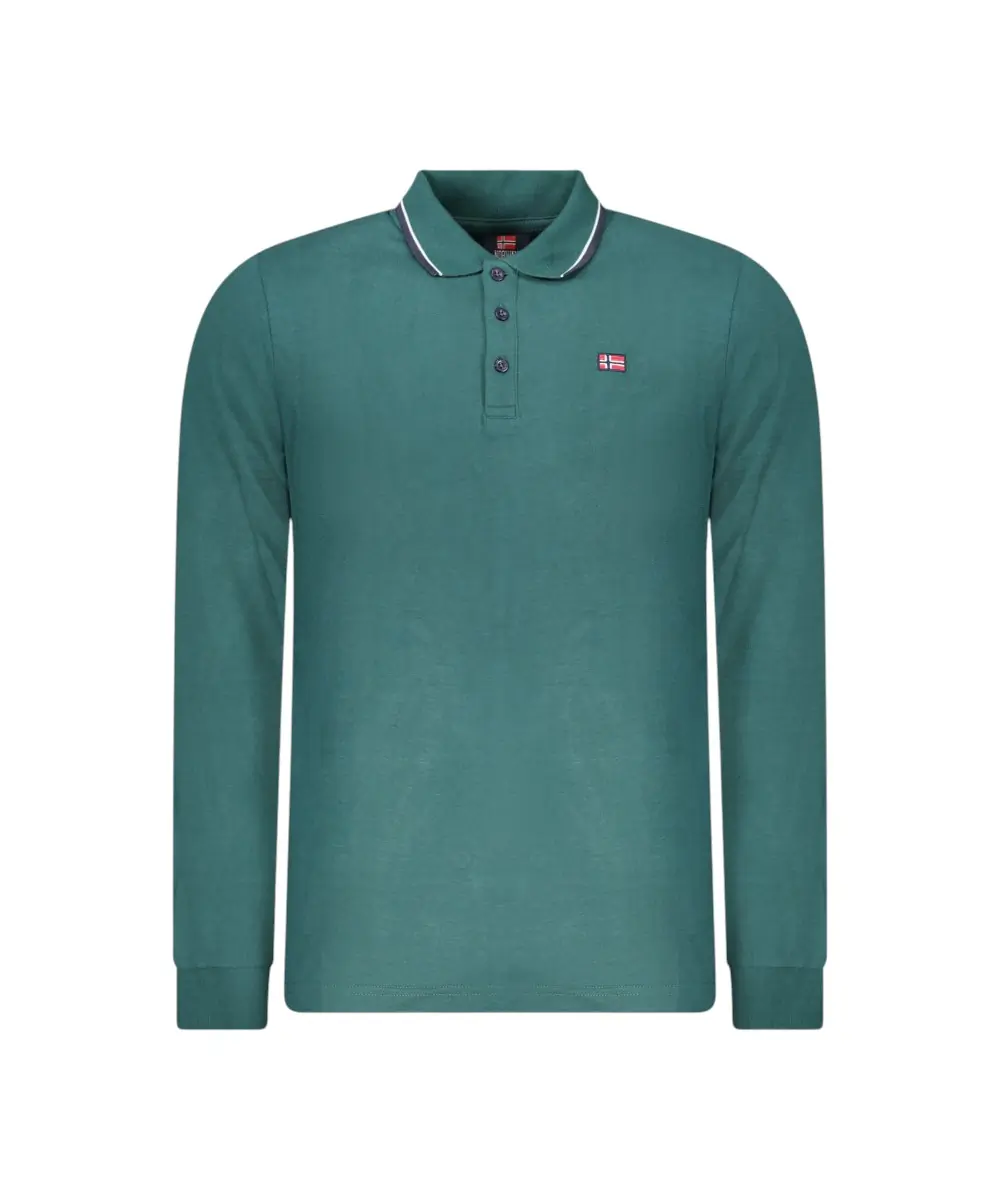 Scuola Nautica Italiana - Ανδρική Μπλούζα Μακρυμάνικη Πόλο 848871-ALPINE Πράσινο Σκούρο