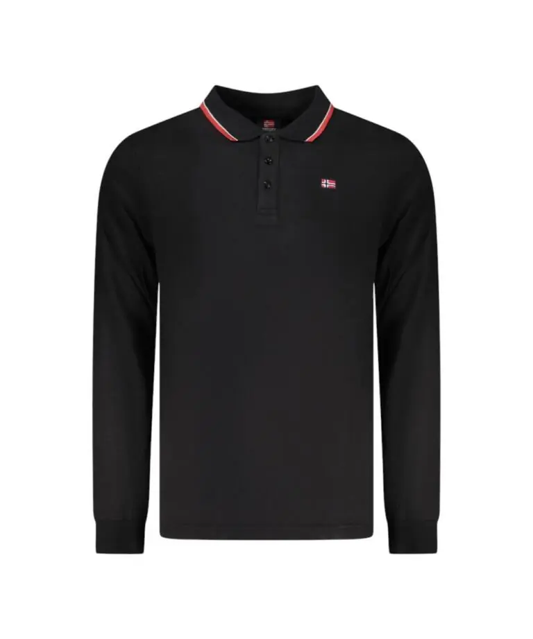 Scuola Nautica Italiana - Ανδρική Μπλούζα Μακρυμάνικη Πόλο 848871-BLACK Μαύρο