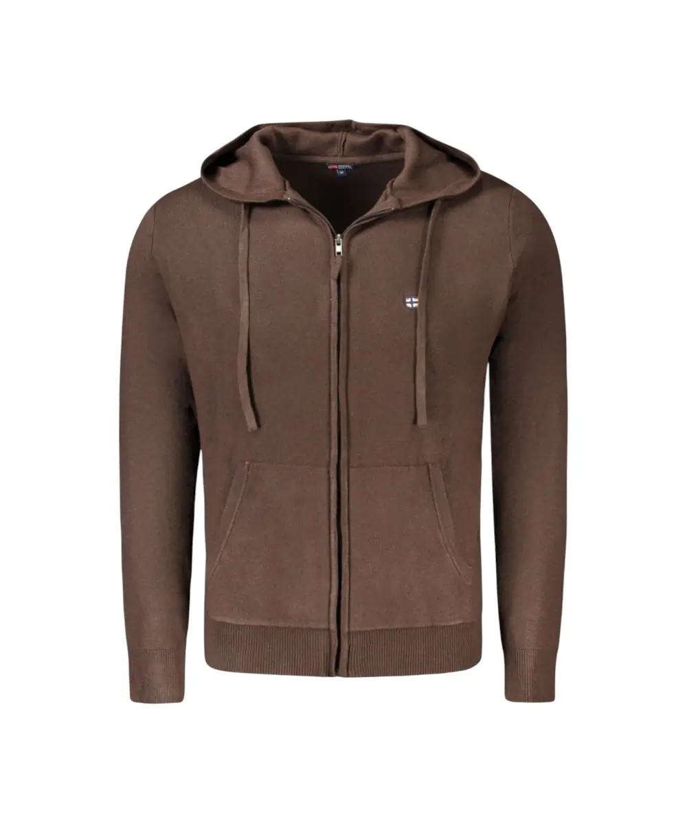 Scuola Nautica Italiana - Ανδρικό Πουλόβερ Με Φερμουάρ 843105-FALCON Καφέ