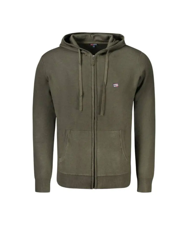 Scuola Nautica Italiana - Ανδρικό Πουλόβερ Με Φερμουάρ 843105-FOREST Λαδί
