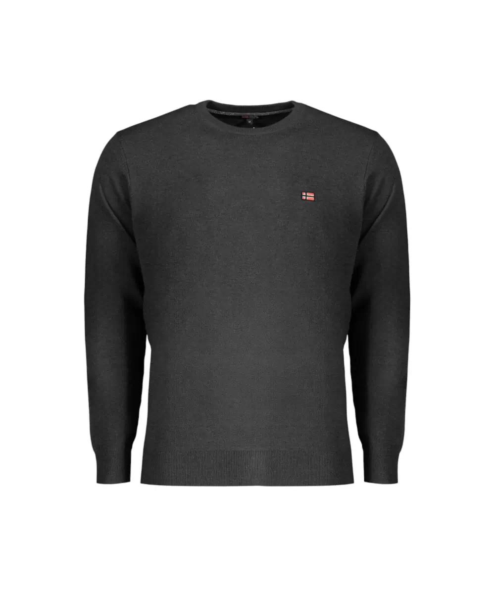 Scuola Nautica Italiana - Ανδρικό πουλόβερ Crewneck 833101-BLACK Μαύρο