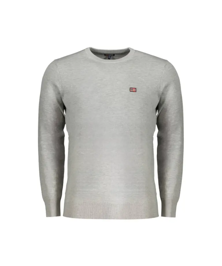 Scuola Nautica Italiana - Ανδρικό πουλόβερ Crewneck 833101-GREYME Γκρι Ανοιχτό