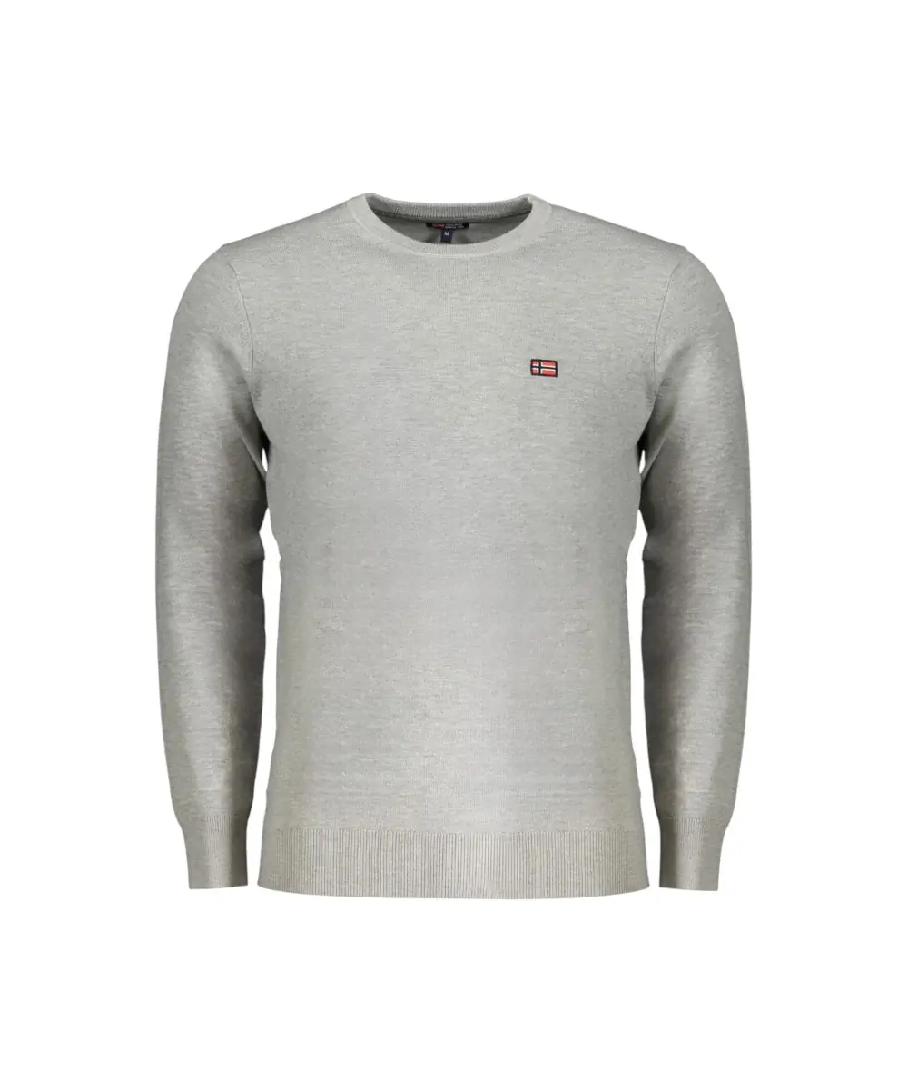 Scuola Nautica Italiana - Ανδρικό πουλόβερ Crewneck 833101-GREYME Γκρι Ανοιχτό