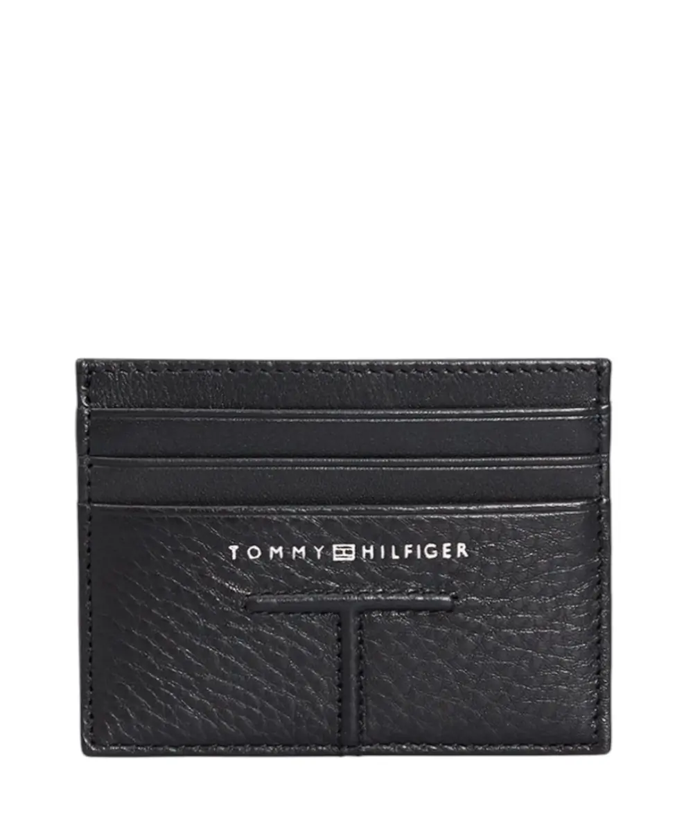 Tommy Hilfiger - Ανδρικό Δερμάτινο Πορτοφόλι Central Cc Holder AM0AM10609-BDS Μαύρο
