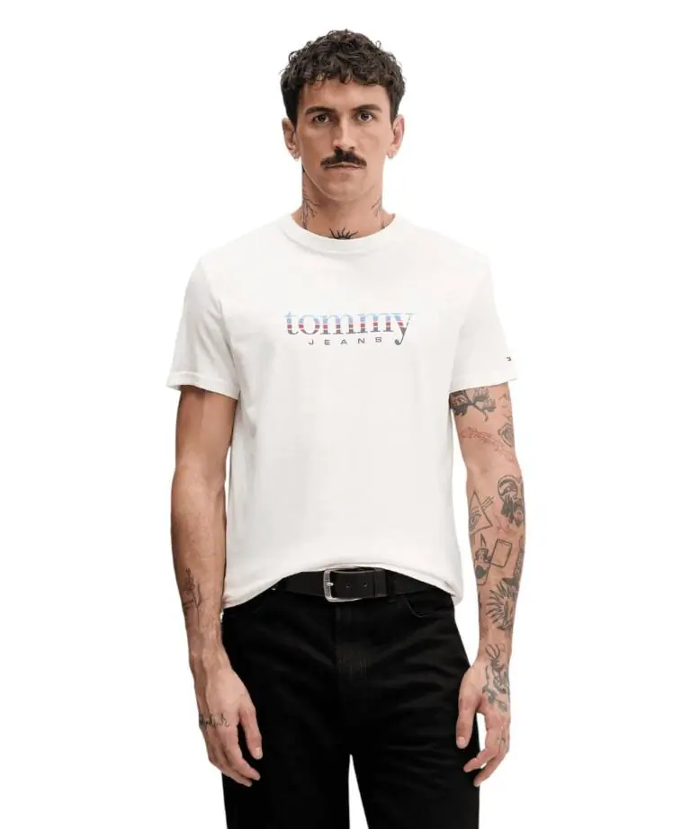 Tommy Hilfiger -  Ανδρικό T-Shirt Entry Dna Slim Fit DM0DM22333-YBH Λευκό