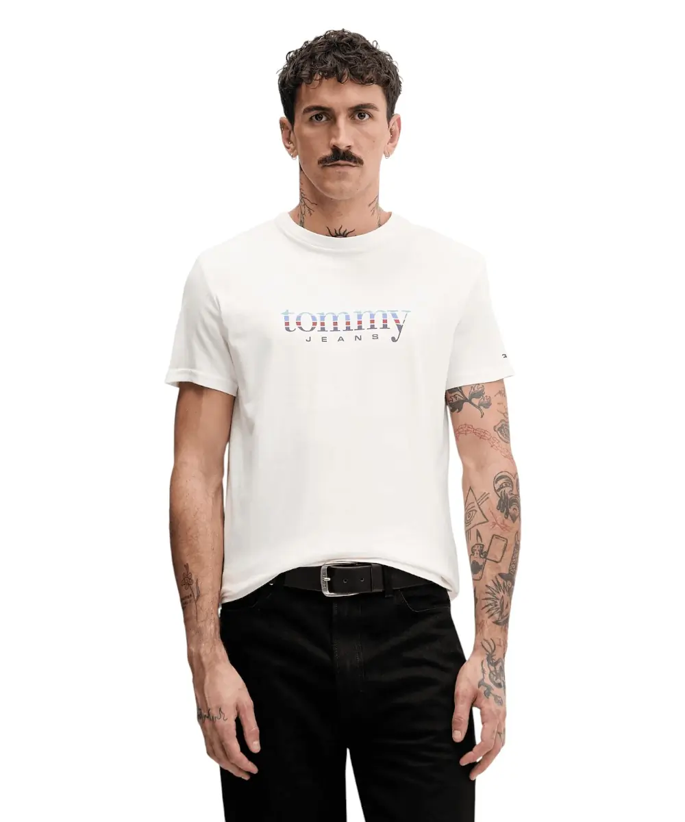 Tommy Hilfiger -  Ανδρικό T-Shirt Entry Dna Slim Fit DM0DM22333-YBH Λευκό