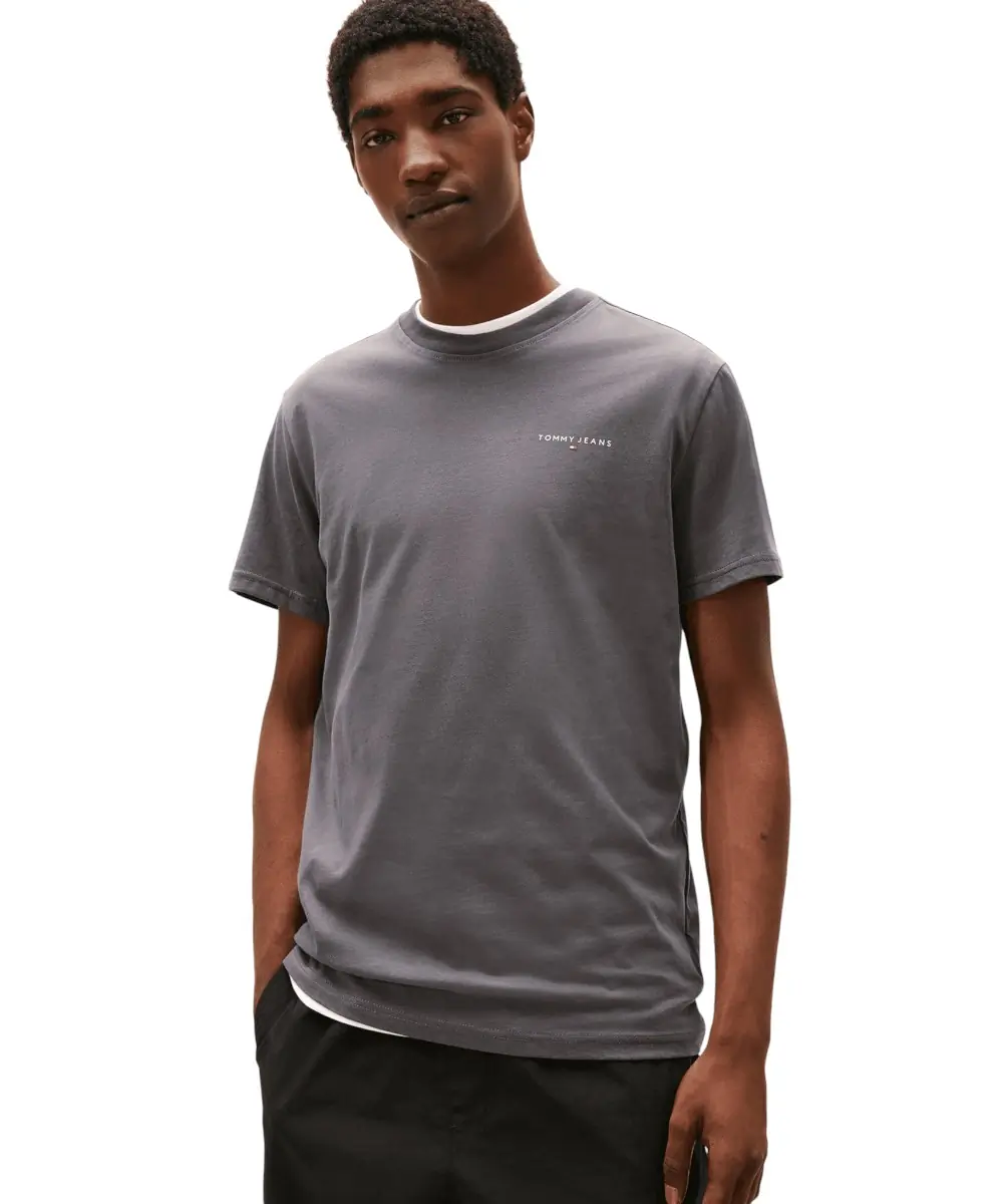 Tommy Hilfiger - Ανδρικό T-shirt Linear Chest Slim Fit DM0DM21780-PT2 Γκρι