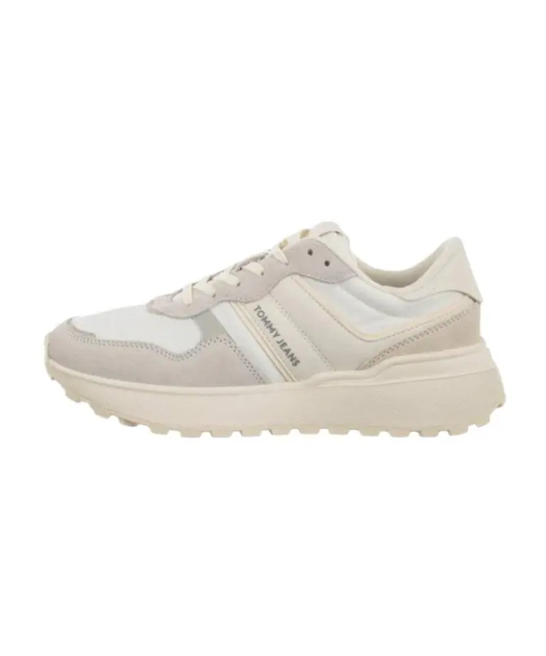 Tommy Hilfiger - Γυναικεία Sneakers Tjw Cleated Runner Suede Mix EN0EN02921-P06 Εκρού