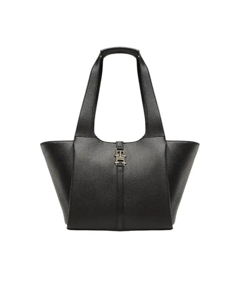 Tommy Hilfiger - Γυναικεία Τσάντα Χειρός Th Plush Med Tote AW0AW14183-BDS Μαύρο