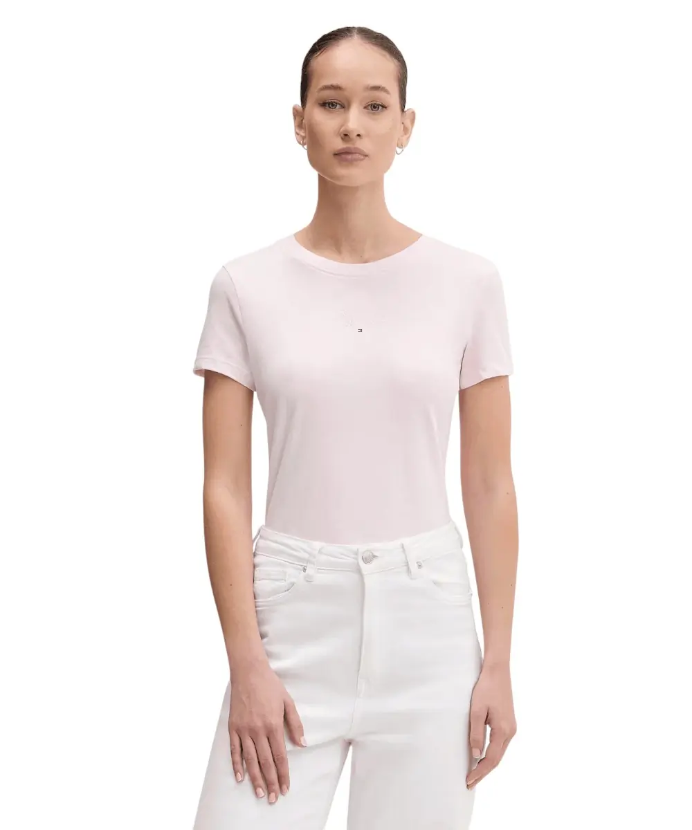 Tommy Hilfiger - Γυναικείο T-shirt Essential Regular Fit DW0DW21841-TOG Ροζ