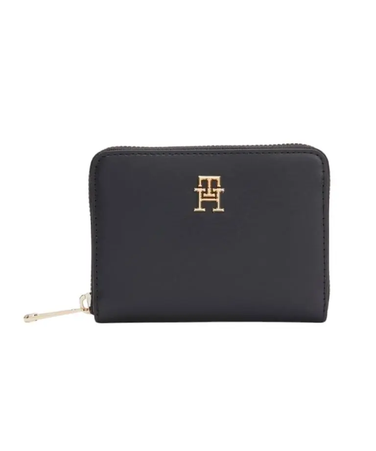 Tommy Hilfiger - Γυναικείο Πορτοφόλι Th Iconic Med Za AW0AW14235-BDS Μαύρο