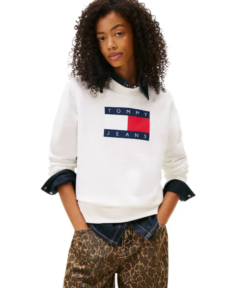 Tommy Hilfiger - Γυναικείο Φούτερ Tonal Flag Sweatshirt Regular Fit DW0DW22564-YBL Εκρού
