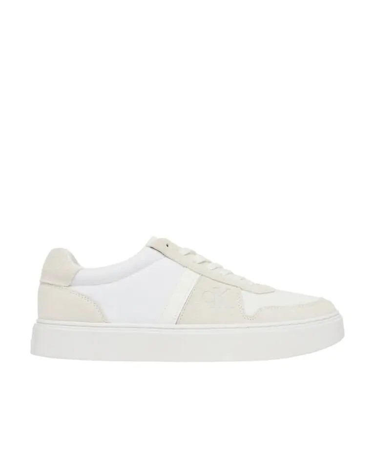 Calvin Klein - Ανδρικά Sneakers Ck Classic Cups Lace Mix Emb Tongue YM0YM01395-0K4 Λευκό