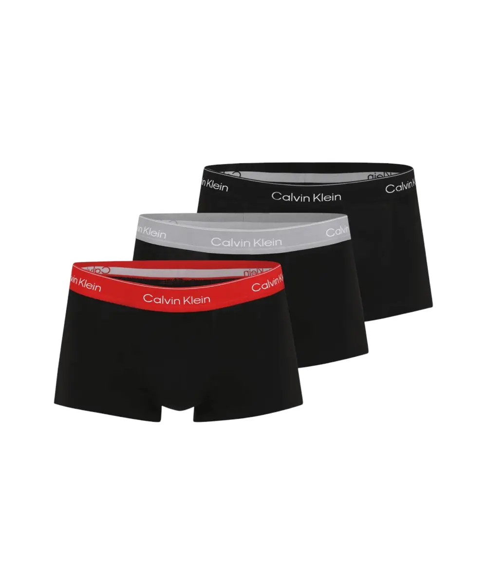 Calvin Klein - Ανδρικά Μποξεράκια 3Pack Icon Cotton Stretch LV00NB4389-2VA Μαύρο