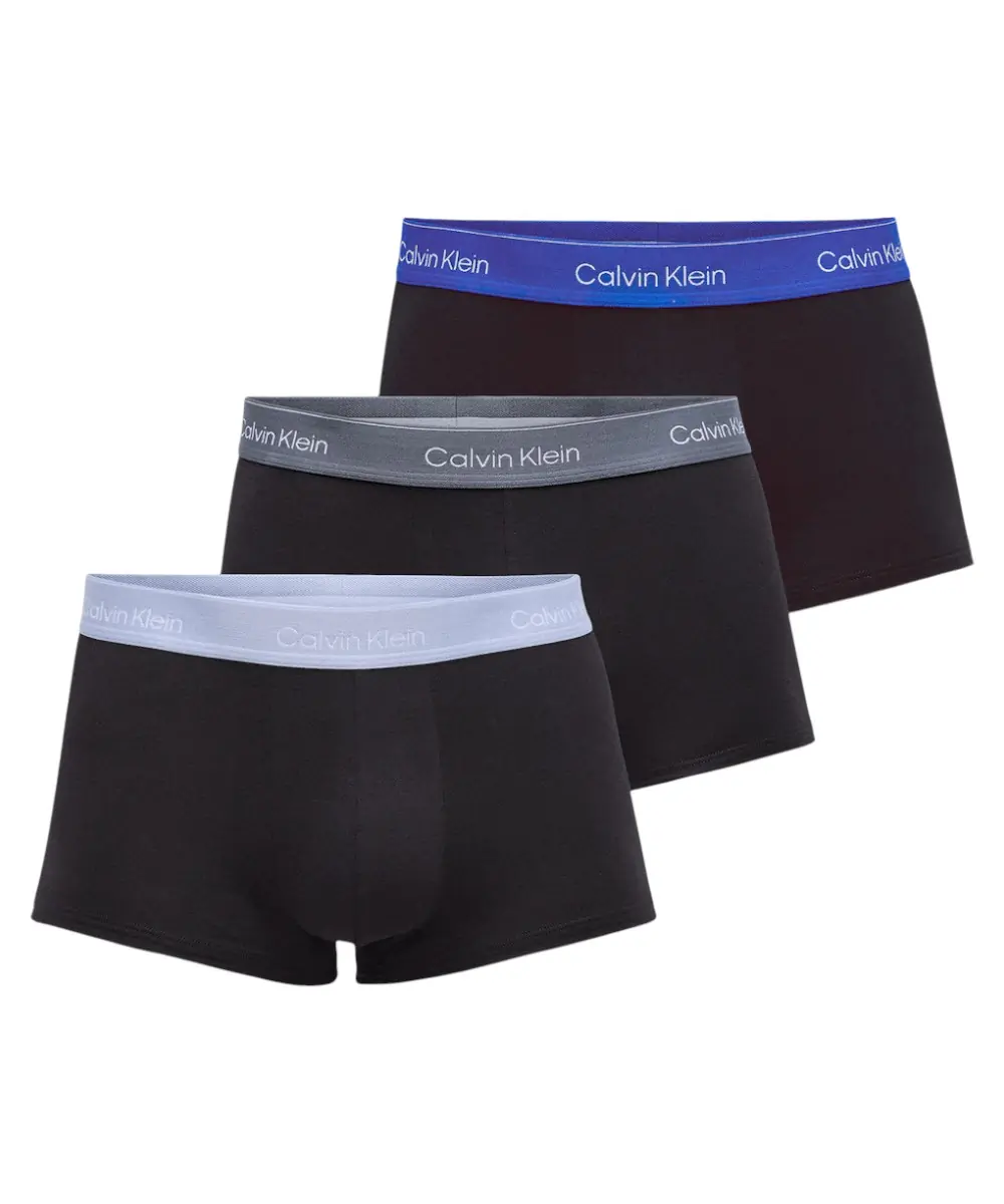 Calvin Klein - Ανδρικά Μποξεράκια 3Pack Icon Cotton Stretch LV00NB4389-R9B Μαύρο