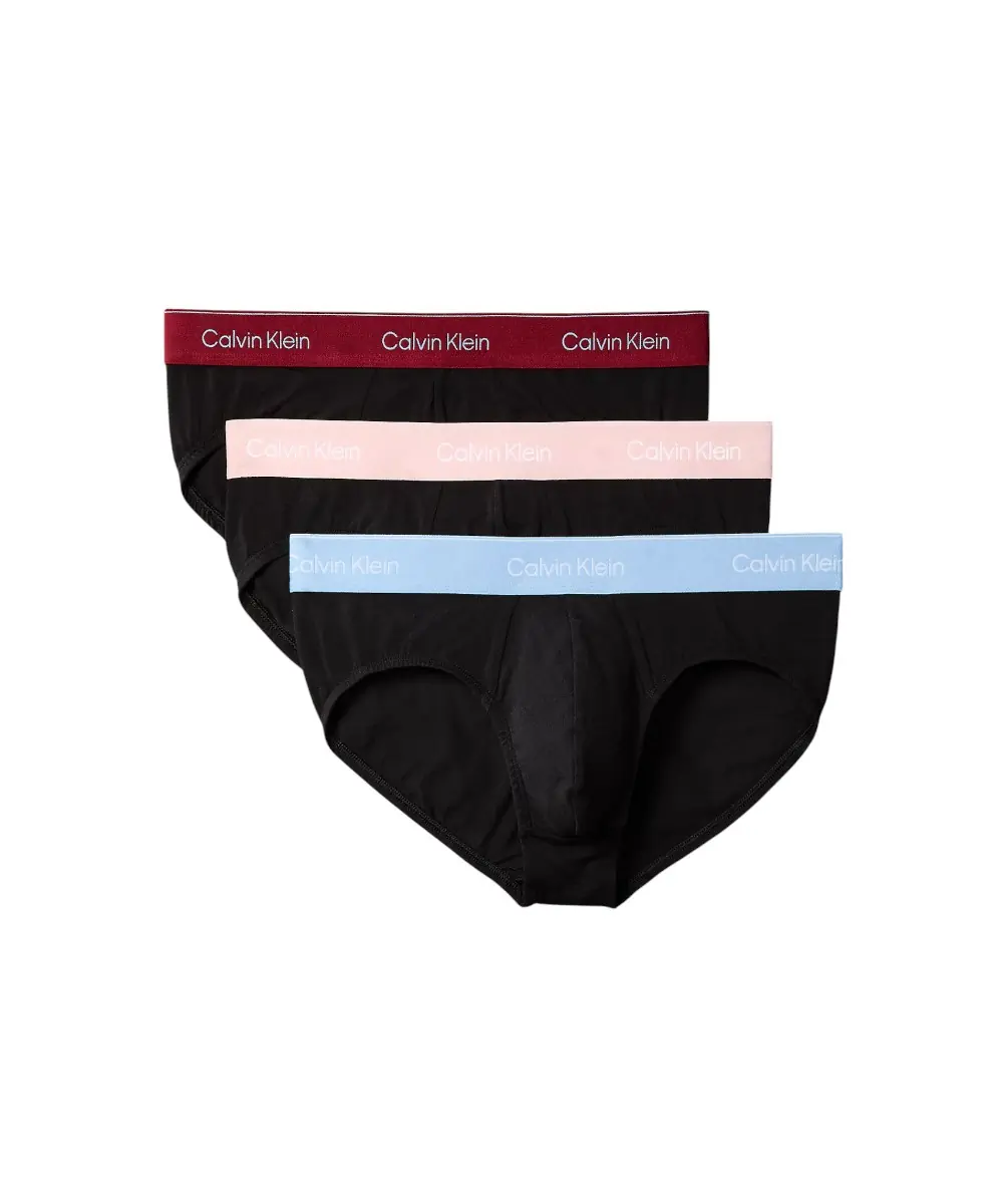 Calvin Klein - Ανδρικά Σλιπ Hip Brief 3Pack LV00NB4388-2VA Μαύρο