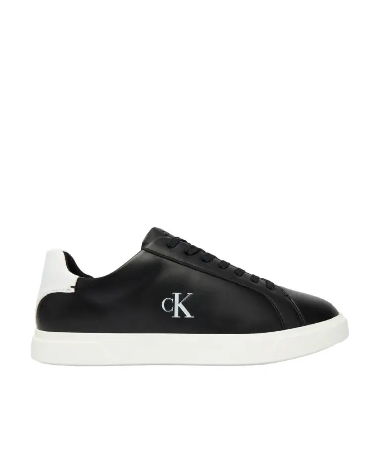 Calvin Klein - Γυναικεία Sneakers Low Pro Cup Laceup Lth Moire HW0HW02845-0GM Μαύρο