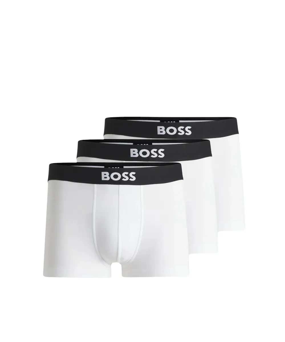 Hugo Boss - Ανδρικά Μποξεράκια Bold Bodywear 3Pack 50544263-100 Λευκό