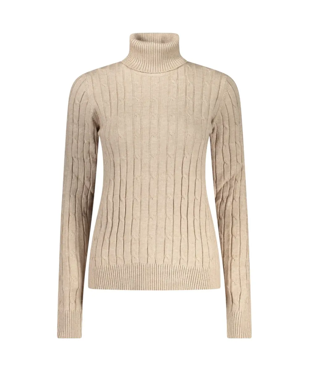 Scuola Nautica Italiana - Γυναικείο πουλόβερ Ζιβάγκο Dolcevita 853406-ROPEME Μπεζ