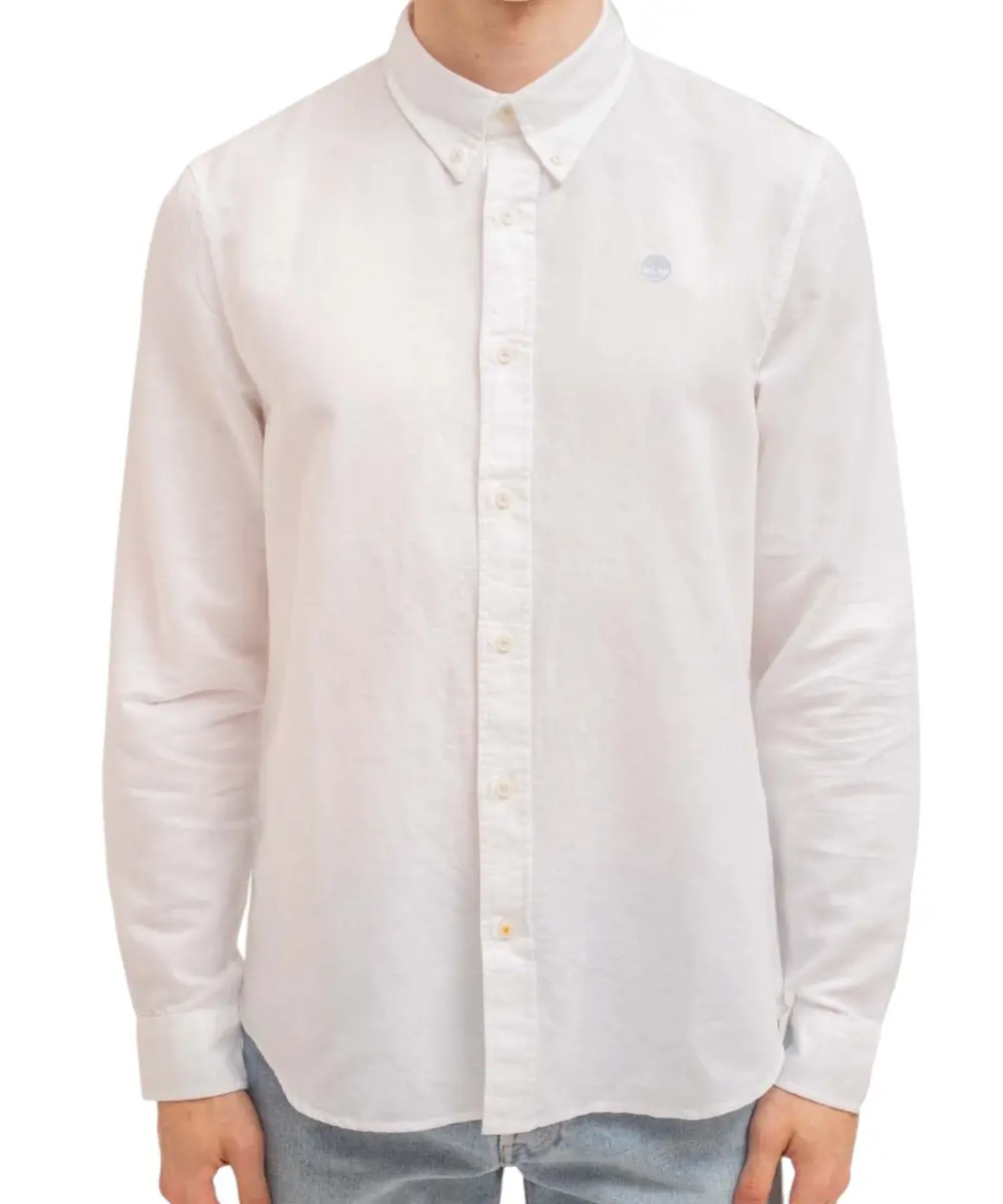 Timberland - Ανδρικό Πουκάμισο Lovell Lake Shirt TB0A2DR9-100 Λευκό