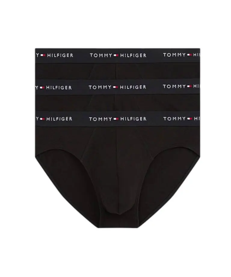 Tommy Hilfiger - Ανδρικά Σλιπ 3Pack Signature Logo Waistband Briefs UM0UM03471-0WE Μαύρο