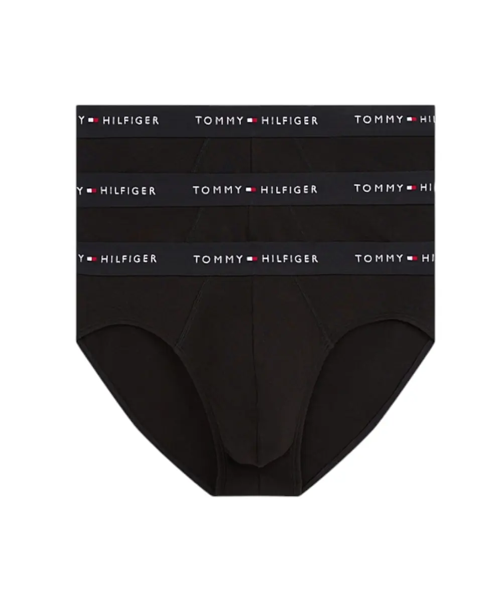 Tommy Hilfiger - Ανδρικά Σλιπ 3Pack Signature Logo Waistband Briefs UM0UM03471-0WE Μαύρο