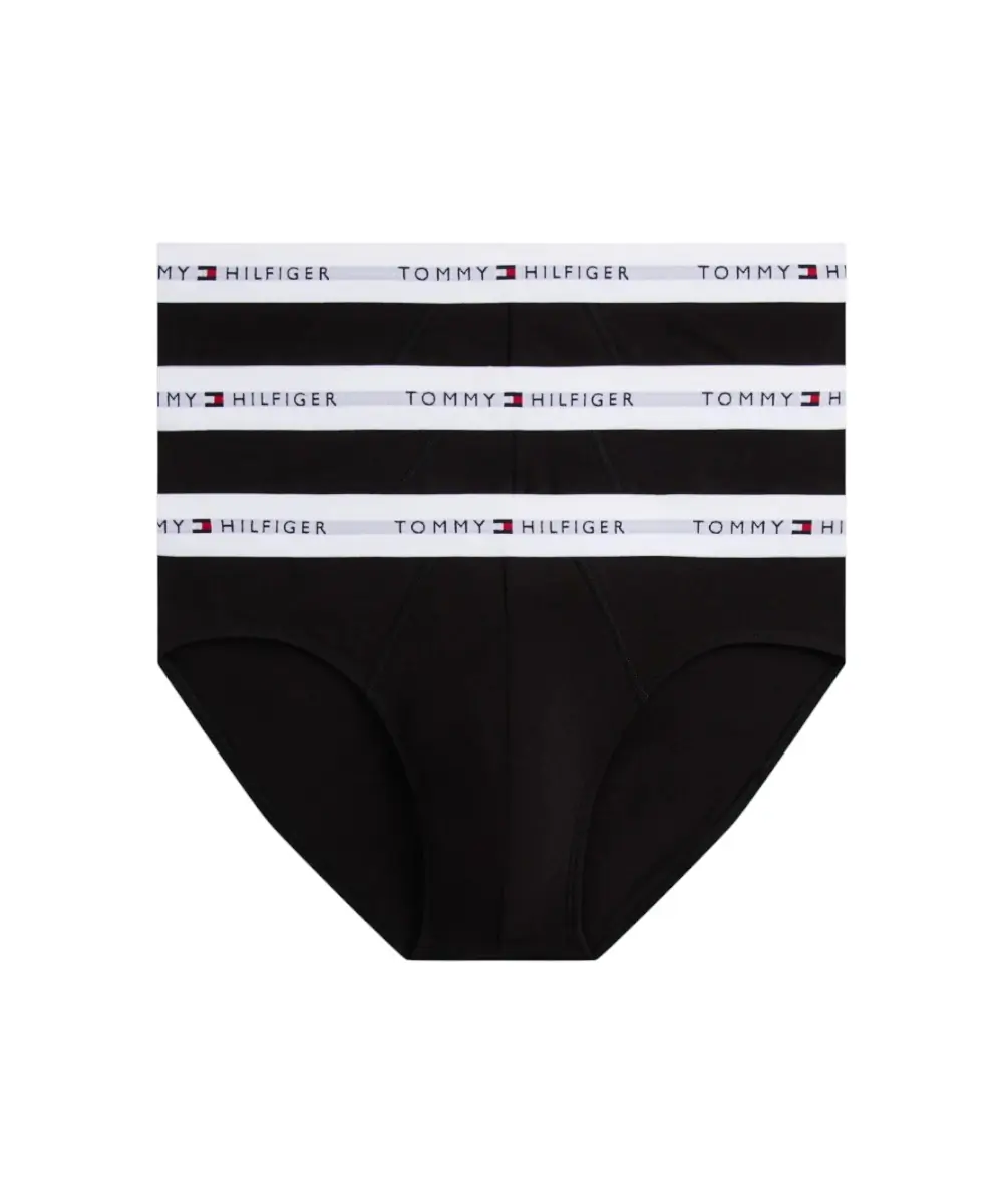 Tommy Hilfiger - Ανδρικά Σλιπ 3Pack Signature Logo Waistband Briefs UM0UM03471-0XK Μαύρο