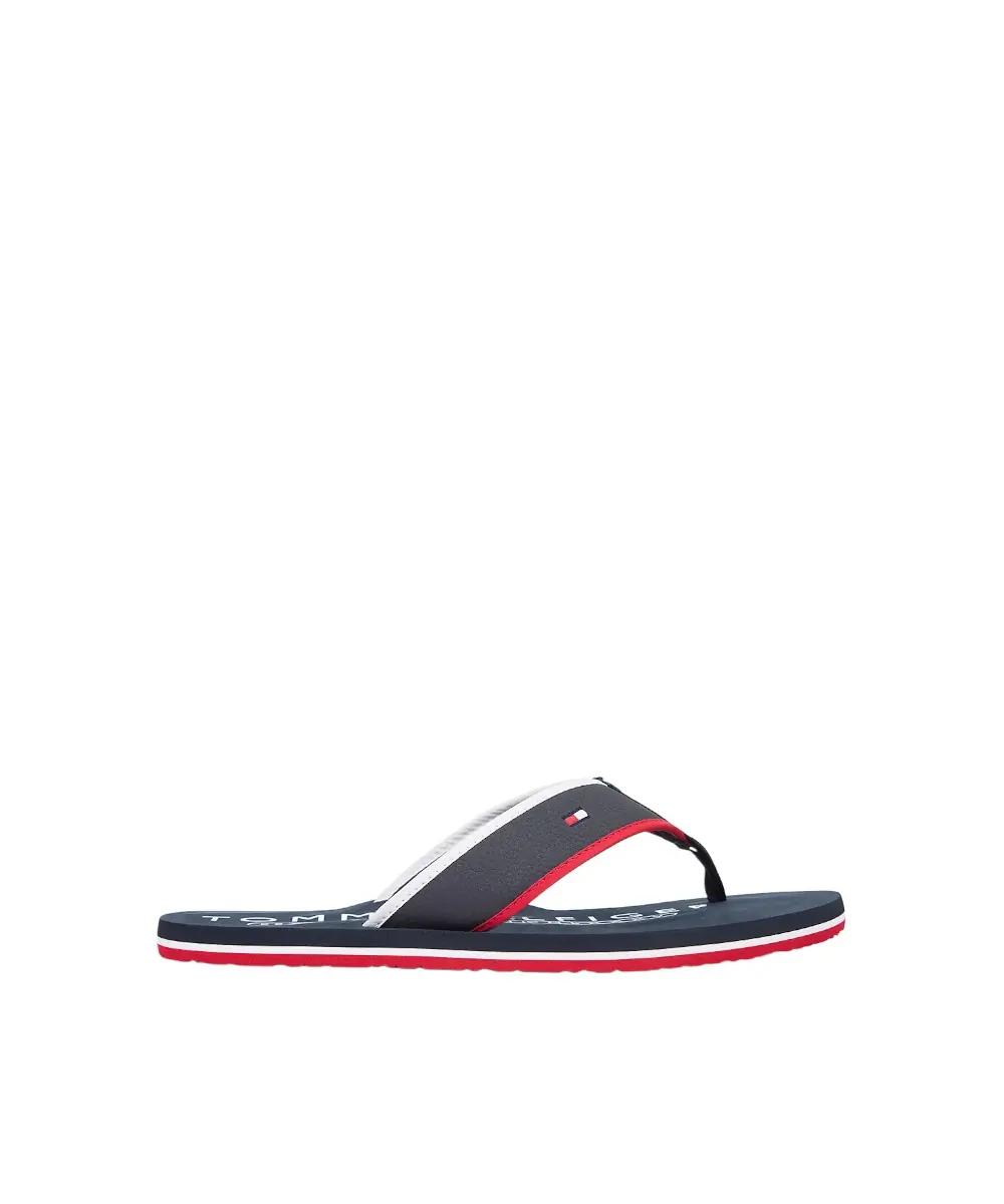 Tommy Hilfiger - Ανδρικές Σαγιονάρες Tumble Beach Sandal FM0FM05710-DW5 Μπλε Σκούρο
