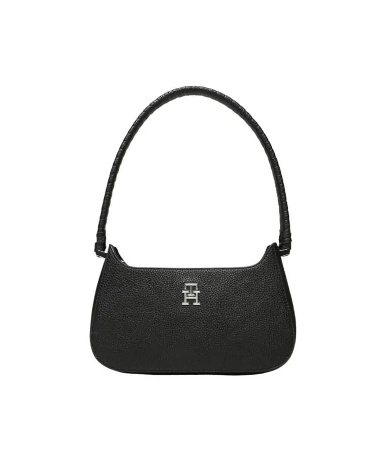 Tommy Hilfiger - Γυναικεία Τσάντα Χειρός Th Emblem Shoulder Bag AW0AW14878-BDS Μαύρο