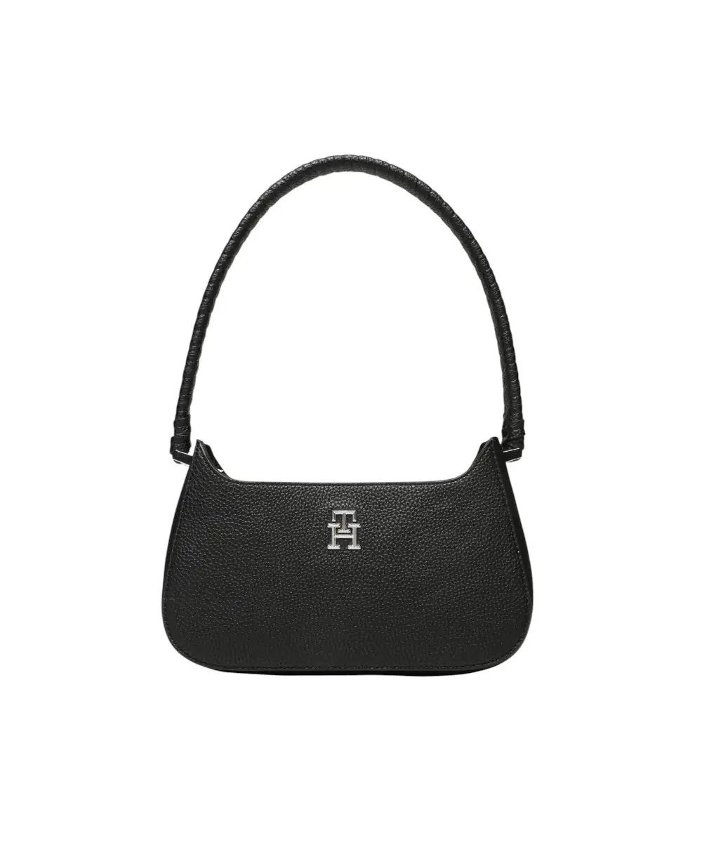 Tommy Hilfiger - Γυναικεία Τσάντα Χειρός Th Emblem Shoulder Bag AW0AW14878-BDS Μαύρο