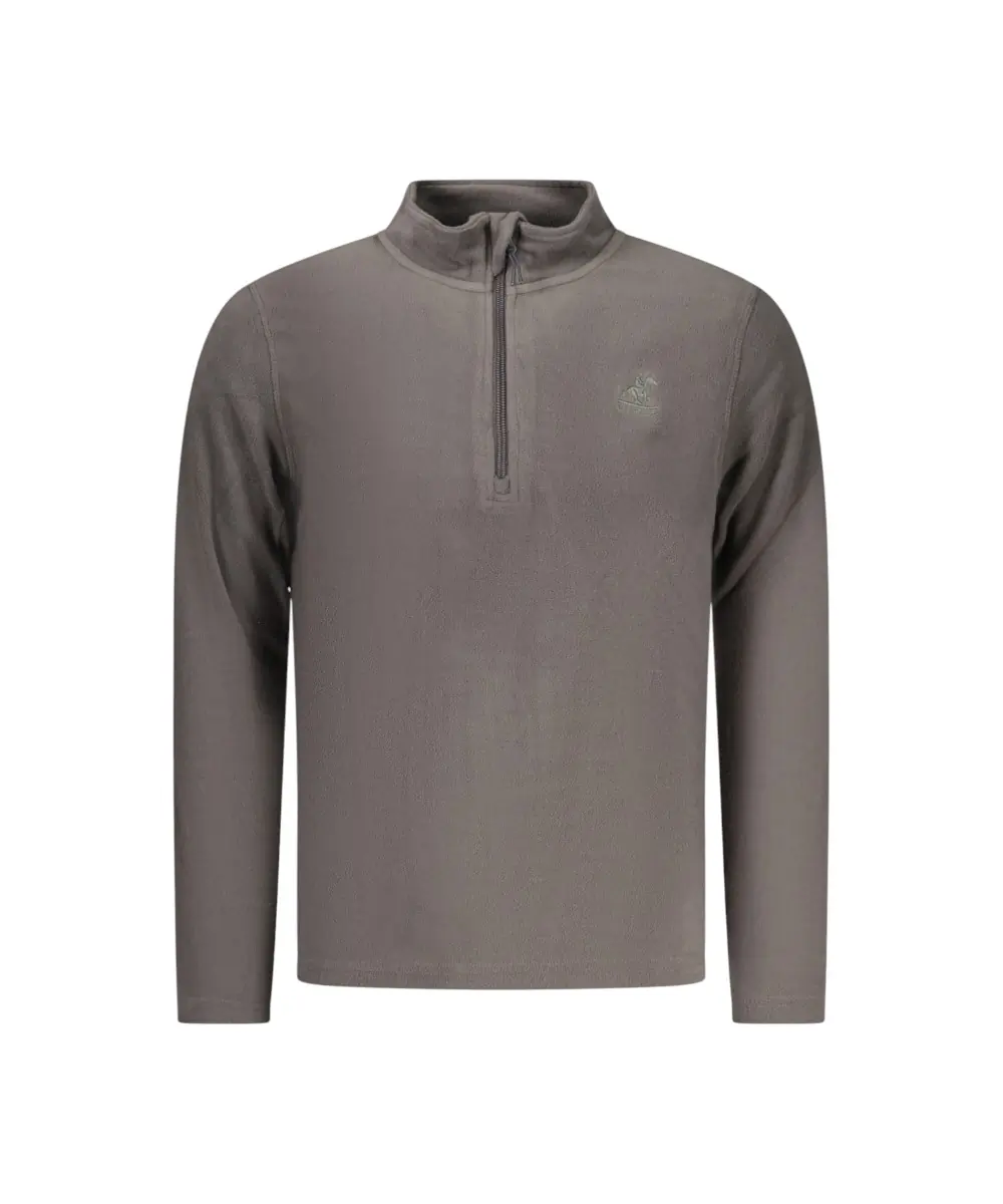 U.S. Grand Polo - Ανδρικό Φούτερ Με Λογότυπο Half Zip Jupiter AU02831-A5400 Γκρι