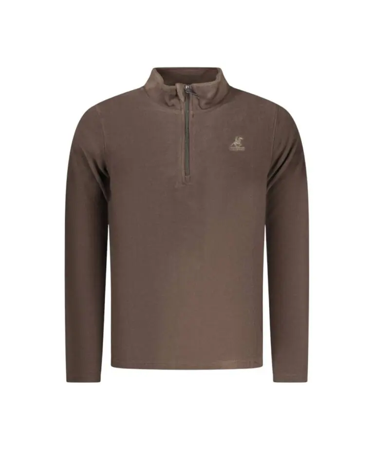 U.S. Grand Polo - Ανδρικό Φούτερ Με Λογότυπο Half Zip Jupiter AU02831-A6750 Καφέ