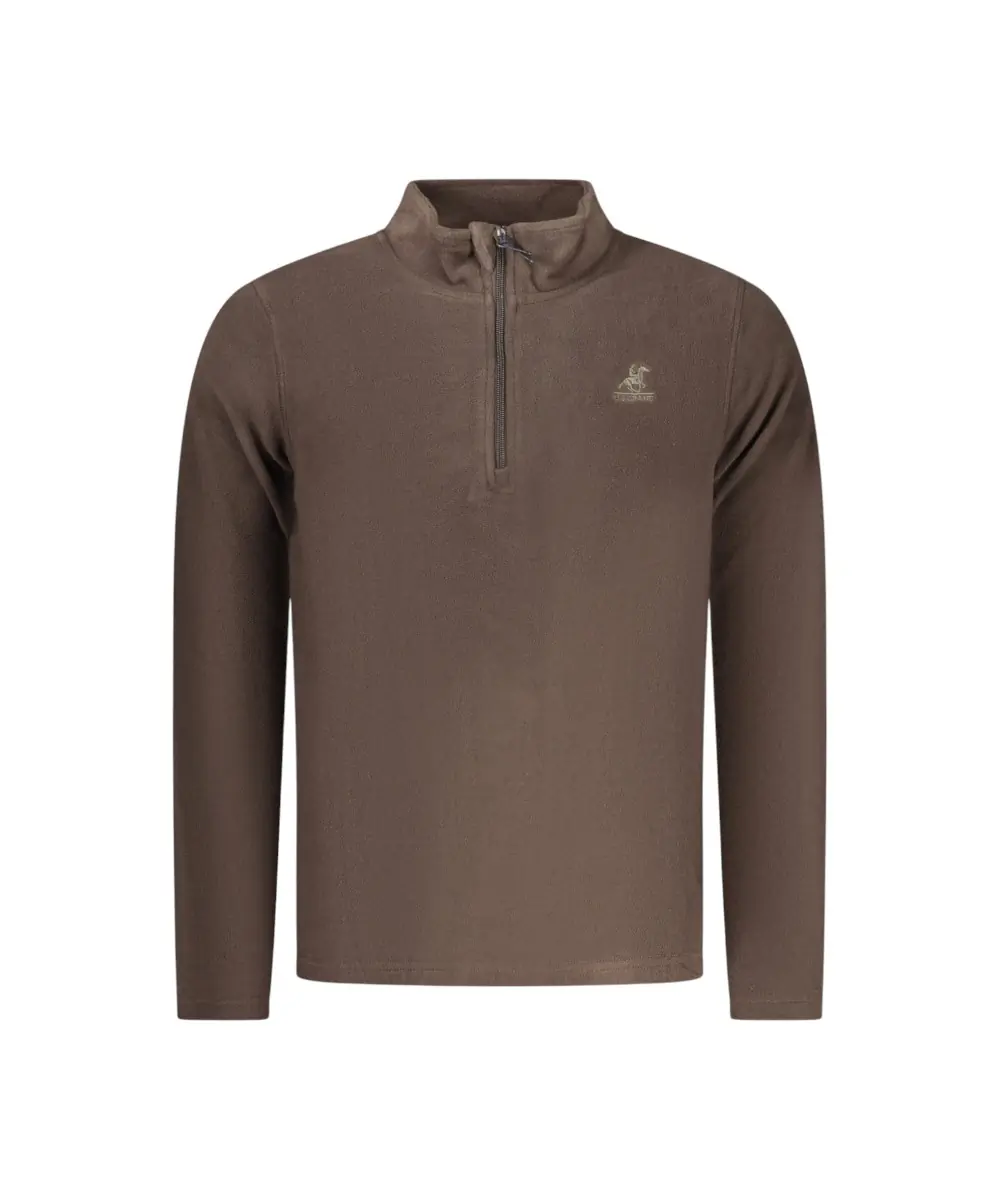 U.S. Grand Polo - Ανδρικό Φούτερ Με Λογότυπο Half Zip Jupiter AU02831-A6750 Καφέ